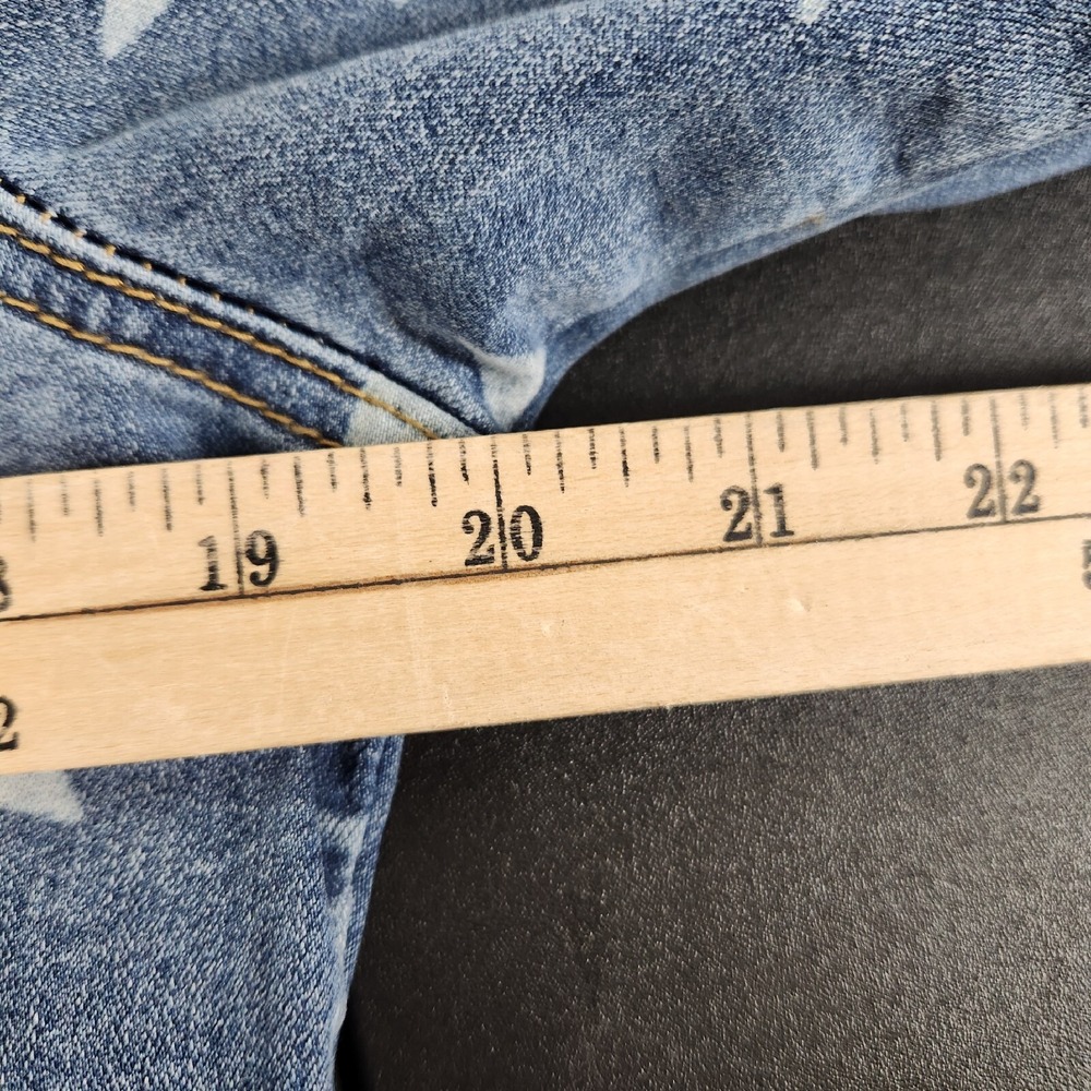 Judy Blue Cropped Jean jacket Stars Womens Medium M Denim - Picture 6 of 7
